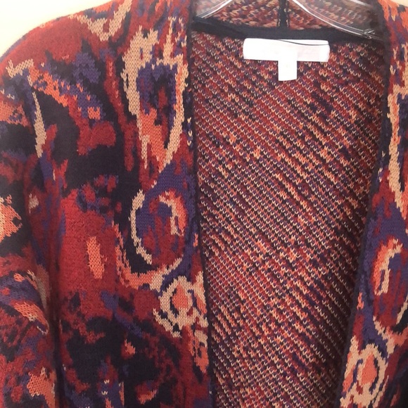 Lord & Taylor | Adyson Parker Jacquard Cardigan Spiced Tea & Roses 🥀 Sz XL - Picture 5 of 12